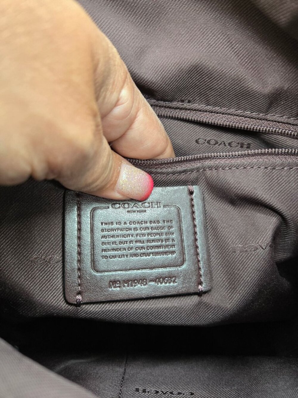 Coach Sutton Hobo 40632 Metallic Pewter Leather Convertible Shoulder Crossbody B - Picture 8 of 8
